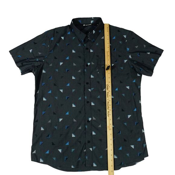 Travis Mathew Geometric Button Up Short Sleeve Cotton Shirt XL - Picture 4 of 7